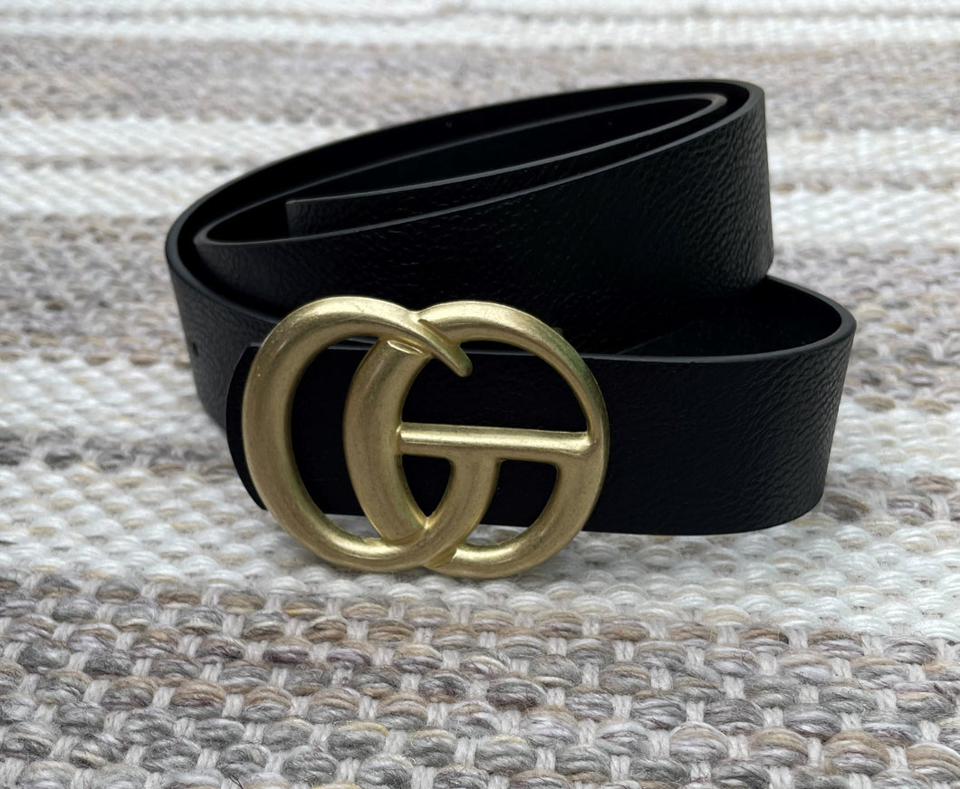 Textured Faux Leather Belt