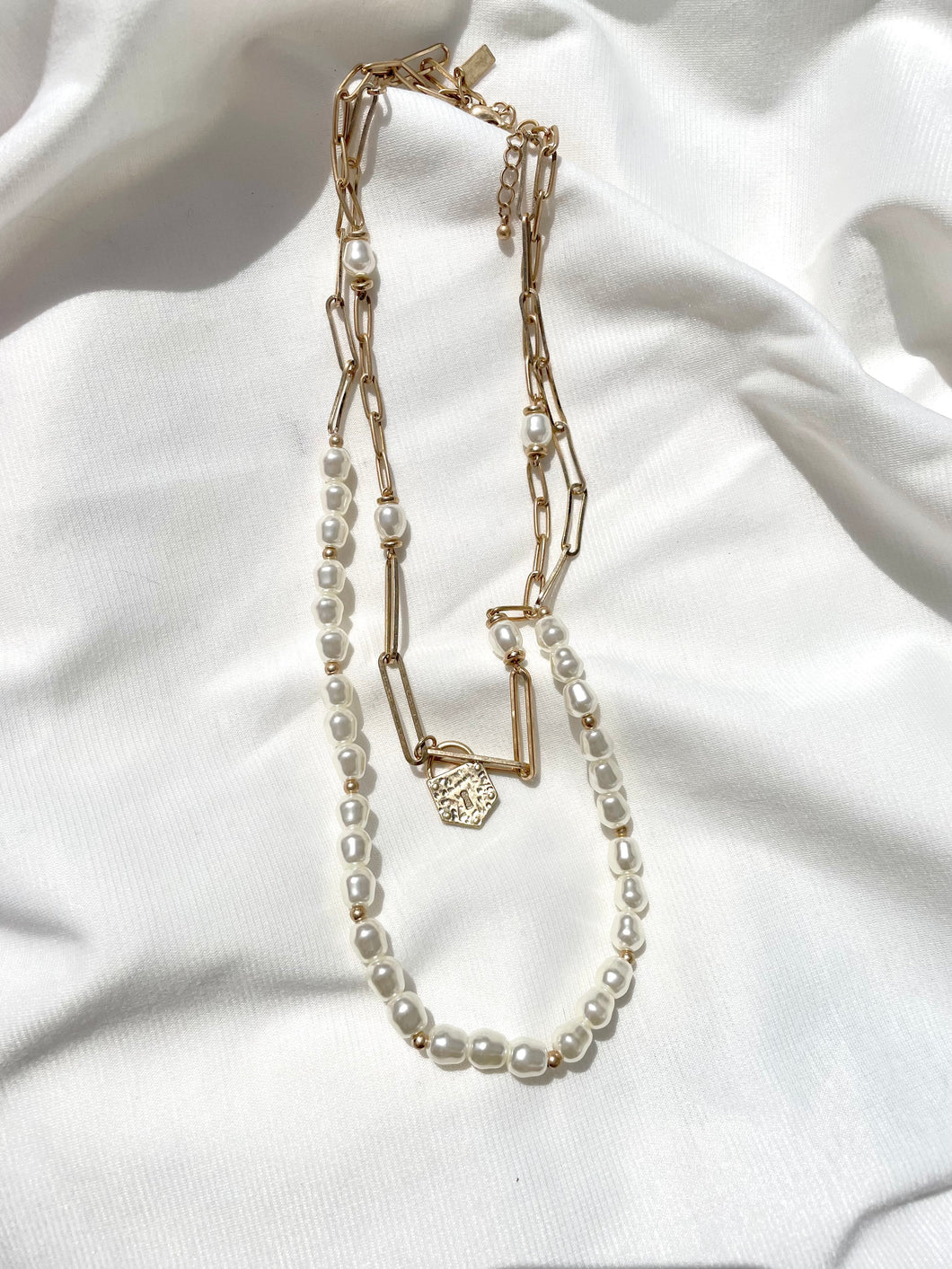 Classy Layered Pearl Wrap Necklace