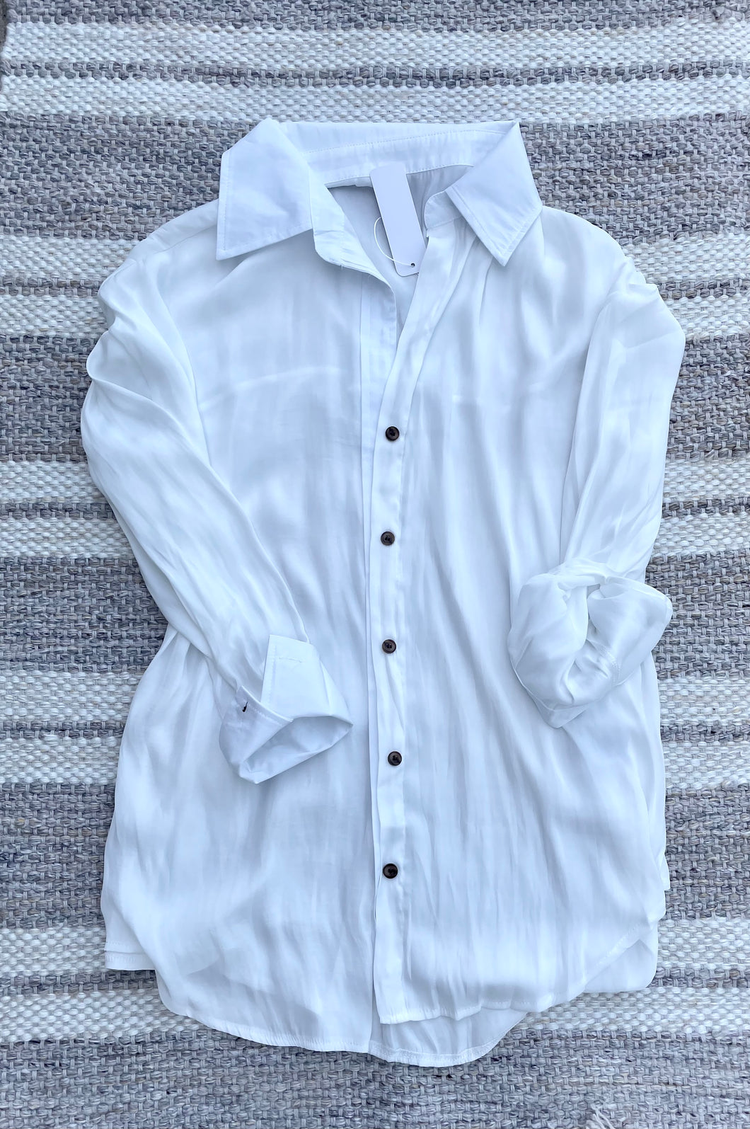 Oversized White Button Down T-shirt